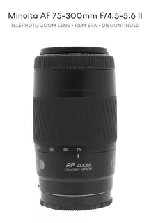 Minolta Af Zoom Lens 75-300 4.5-5.6 Ii- Compatible Sony Alfa