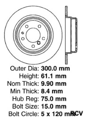 Disco Frenos Trasera Para Bmw 525i 1991
