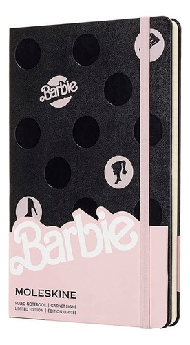 Caderno Moleskine, Barbie, Pontos, Pautado, G