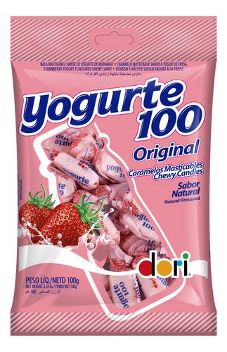 Bala Dori Yogurte100 Original iogurte de morango sem glúten 100 g 