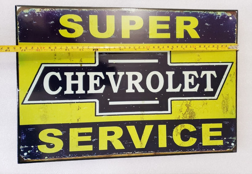 Super Service Chevrolet Vintage Cuadro Cartel