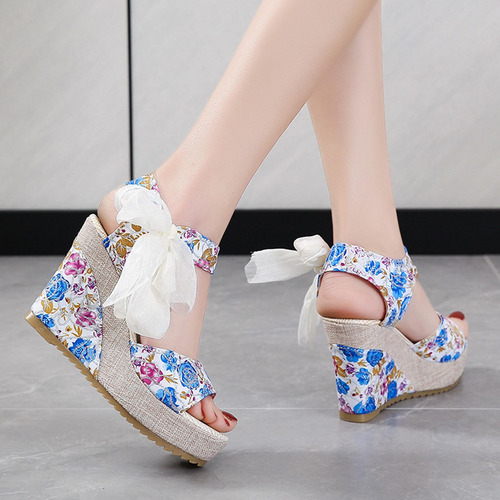 Zapatos Con Forma De Cuña En Forma De Boca De Pez Para Mujer