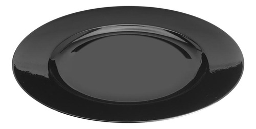 Sousplat Lyor Opala Preto De Plástico 33cm