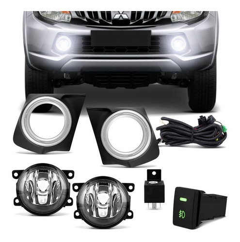 Imagem 1 de 1 de Farol De Milha Neblina L200 Triton 2018 2019 Botão Mod Orig