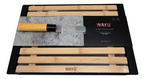 Set Tabla + Cuchillo Para Pan Wayu
