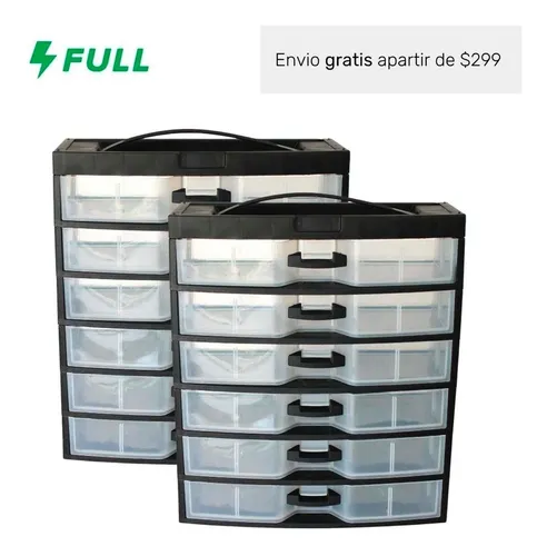 Cajonera Organizadora Plástico Rígido Multiusos 6 Niveles - $ 799