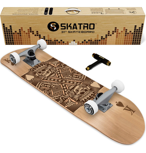 Skatro - Patineta Completa Pro Skateboard De 31 Pulgadas. E.