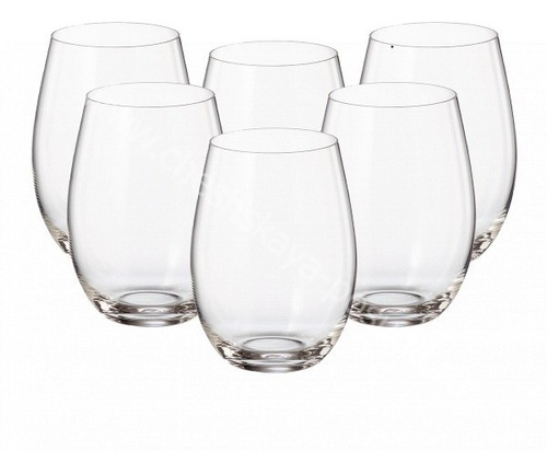 Imagen 4 de 5 de Copa Copón Sin Pie Cristal Bohemia Mergus 560ml Set X 6