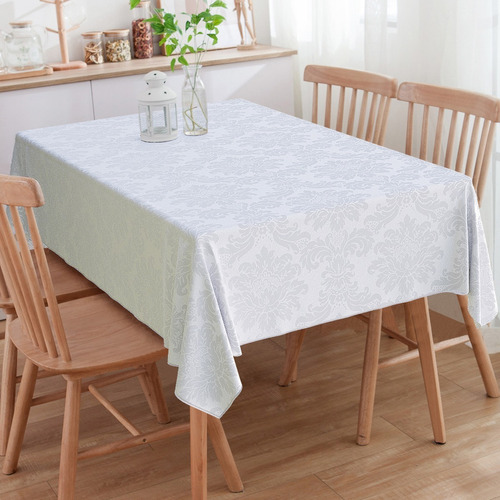 Toalha De Mesa Retangular Jacquard 10 Lugares Várias Cores