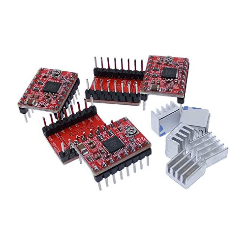 5 Uds Pieza Impresora 3d Controlador Paso A4988 Modulo Motor