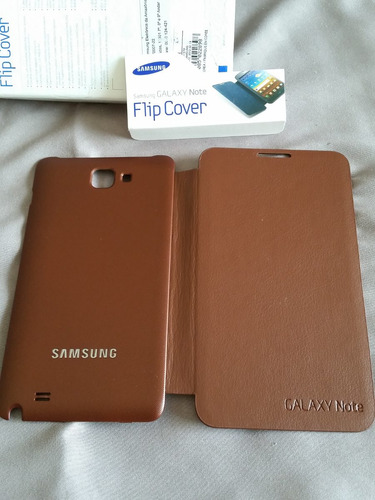 Capa Flip Cover Marron Original, Samsung, Sem Arranhões