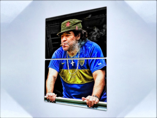 Cuadro Diptico Maradona Boca Juniors 