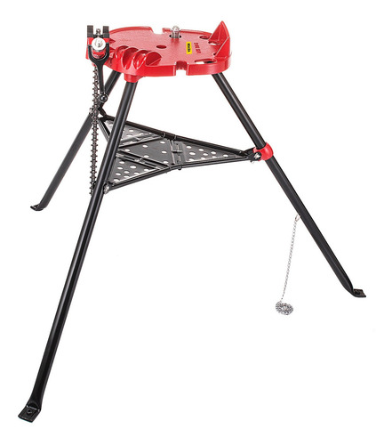 Soporte De Trípode Con Tornillo De Cadena Para Tuberías 6 Color Rojo