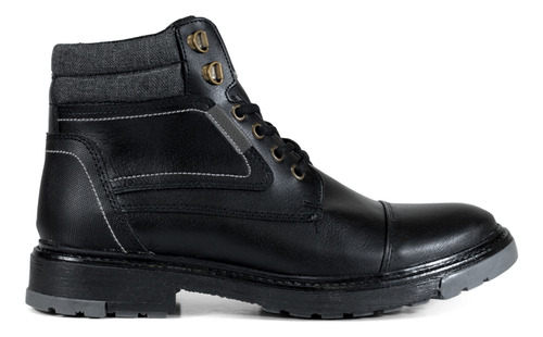 Botin Caballero Ozono Casual Negro Sintetico 654301