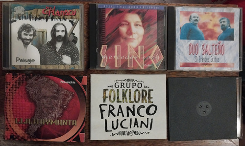 5 Cds Folklore Franco Luciani,duo Salteño,coplanacu Y Otros Estándar (Usado)