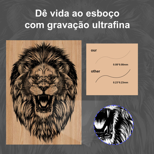 Ankisub Gravadora Impressora Laser Cnc 40x40cm + Rolo Rotativo 48w Corte E Gravação 5.5w L6 110v/220v