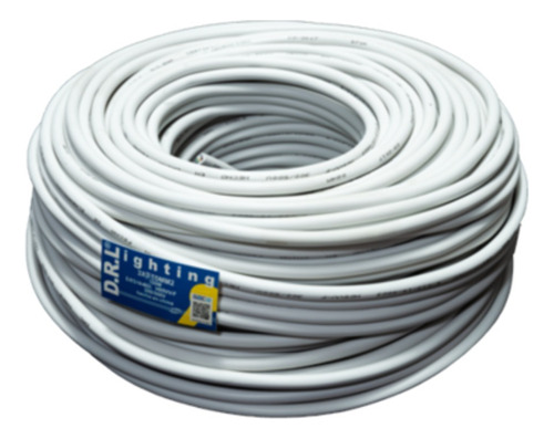 Cable Cordón Eléctrico 3x0,75mm H05vv-f 100mts Blanco