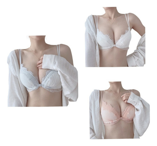 Sujetador Sexy Intimates Con Hebilla Frontal De Encaje Negro
