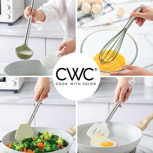 Juego De Utensilios De Cocina Cook Con Silicona De Color, 38