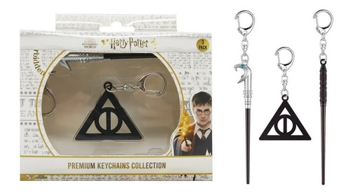 Imagen 2 de 2 de Harry Potter Pack X3 Llaveros Metal Coleccion Premiun Hp8300