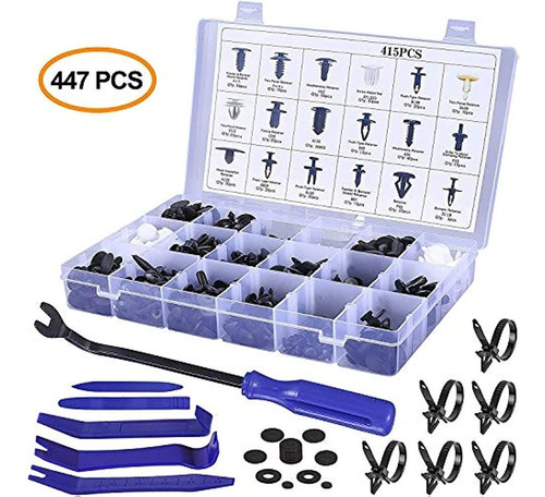 Manelord Auto Body Fastener Rivet Clip Clip - 447pcs Juego D