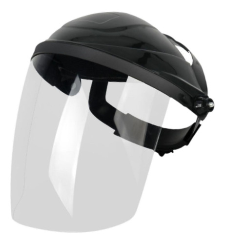 Equipo De Protección Del Casco De Top Negro Transparente