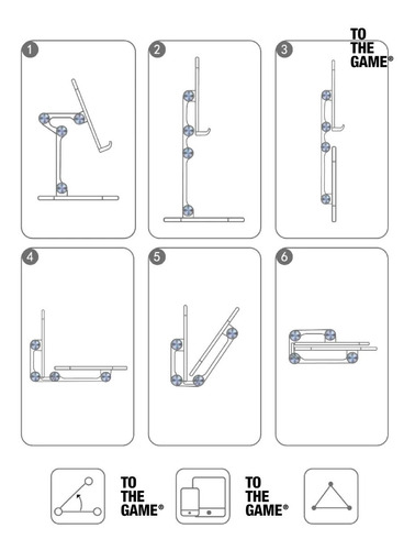 Imagen 3 de 4 de Soporte Celular Tablet Plegable Mesa Doble Articulacion