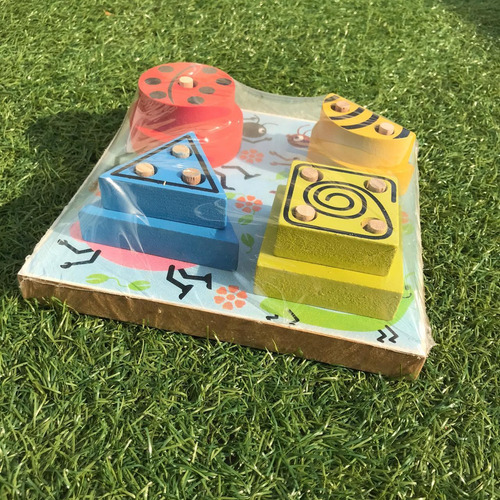 Imagem 8 de 8 de Brinquedo Educativo Jardim Geométrico Infantil Em Madeira