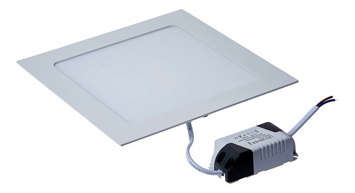 Imagem 4 de 5 de Painel Plafon Led 18w Quadrado Embutir Branco Frio Luminária