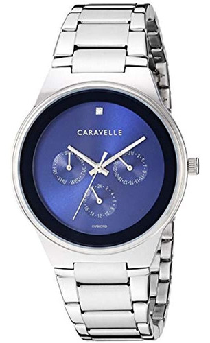 Reloj Caravelle Moderno Multifunción Para Hombre, Acero Ino