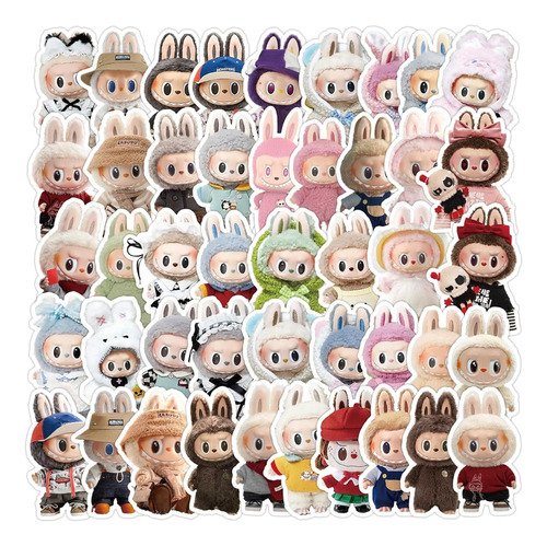 / 2 Peças 50 Adesivos De Desenho Animado Labubu