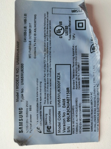 Imagen 3 de 3 de Bocinas Samsung Un65mu6300fxza Bn96-35006c