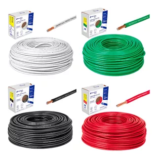 Pack 4 Rollos De Cable Electrico Calibre 10 Con 100 Metros