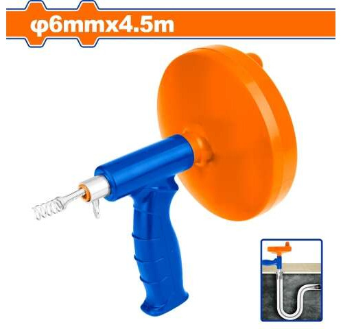 Pistola Flexible Limpiador De Cañerias 4,5m Wadfow Wdd3345