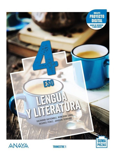 Lengua Y Literatura 4., De Gutierrez Ordoñez, Salvador. Editorial Anaya Educacion, Tapa Blanda En Español