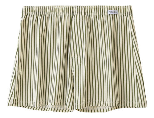 Pantalones Cortos A Cuadros De Verano Con Cintura Elástica P
