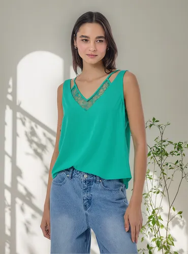 Blusa Lisa Verde Musgo Io 14020224086107