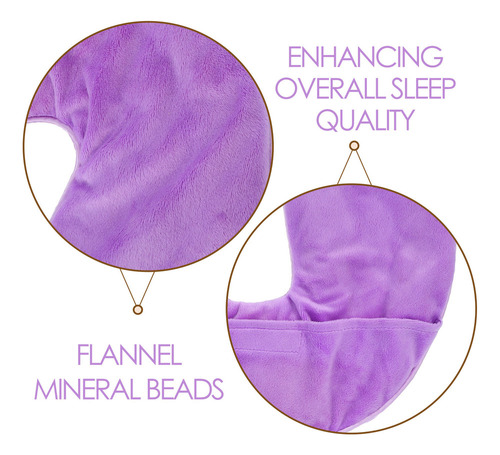 Nuevo Máscara For Dormir Pesada De Color Morado Con Perlas