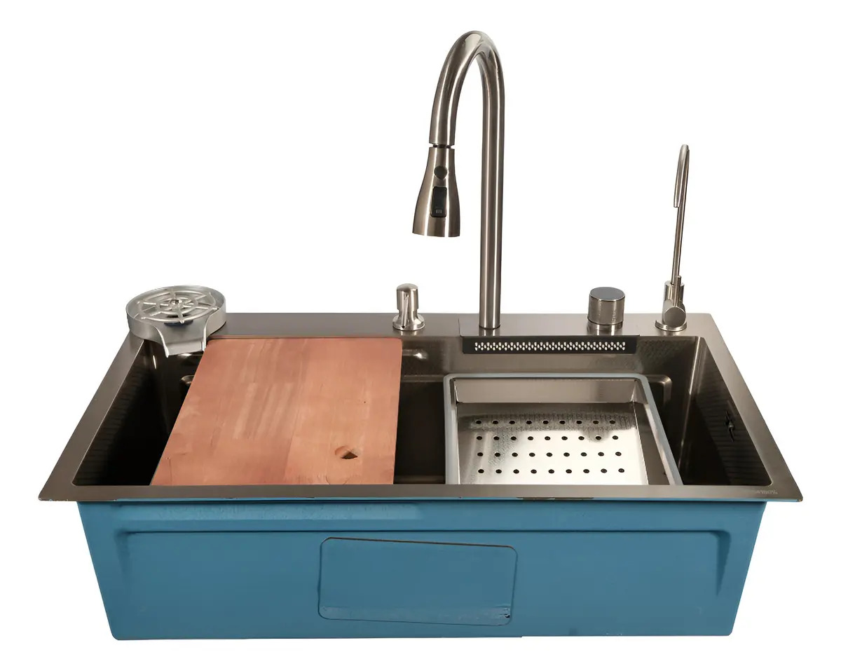 Kubel Vertis BAC025 Bacha Cocina Plateada Apoyar Acero Inoxidable