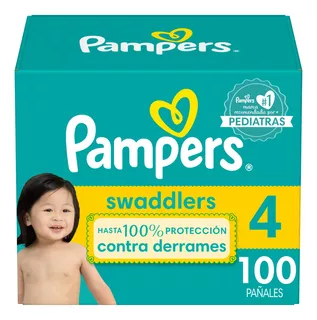 Pampers Swaddlers Etapa 4, 100 Pañales Unisex