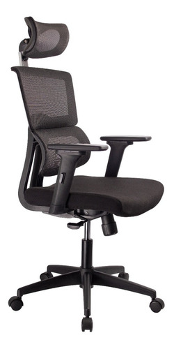 Imagen 1 de 7 de Silla De Oficina Capitanejo Base Nylon Con Cabecero