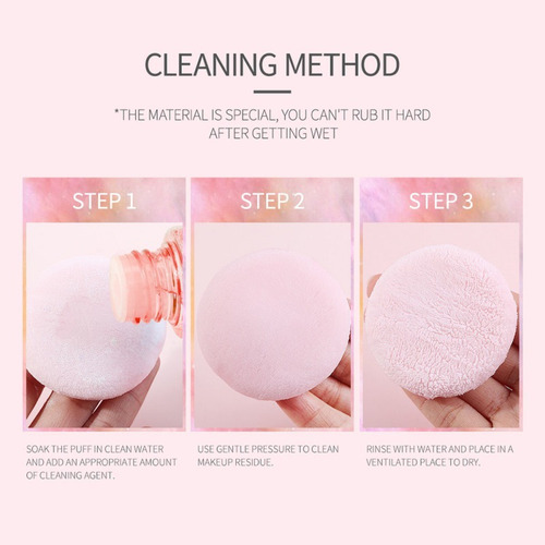 Esponjas Puff Para Aplicar Maquillaje Polvo Set Con 3 Piezas
