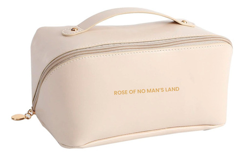 Necessaire Feminina Organizador Maquiagem Viagem Blogueira Cor Branco Desenho do tecido Liso