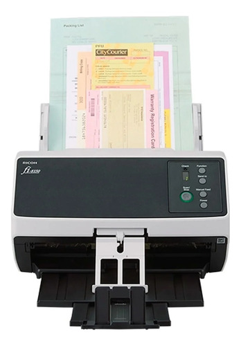 Scanner Ricoh Fujitsu Fi-8250 Duplex 50ppm Flatbed Cg01000 Cor Cinza / Preto