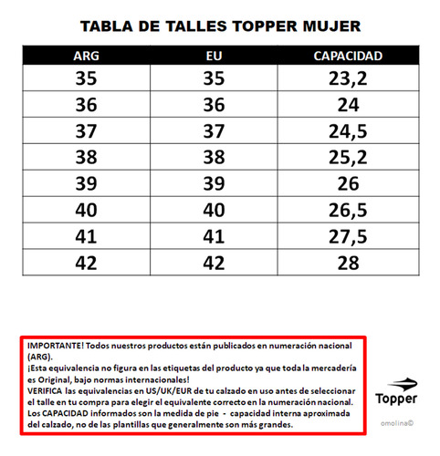 Zapatillas Topper C Moda Mamba Mujer Gr Go Tienda Oficial