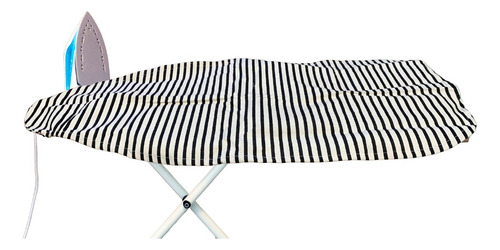 Funda Burro De Planchar Jumbo 125x53.5 100% Algodón + Forro Color Estampado Rayas