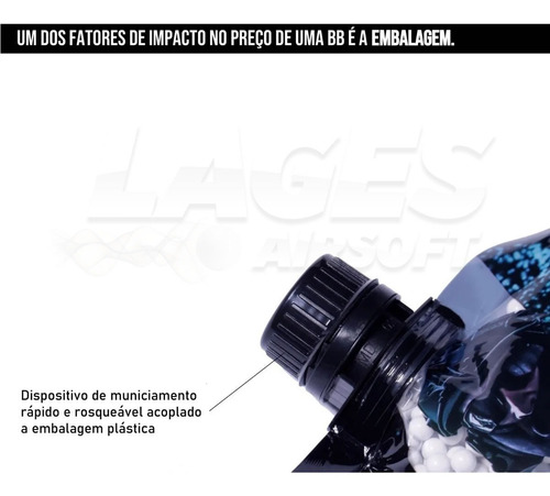 Imagem 3 de 5 de Bbs .28g Esferas Plásticas Vortex Airsoft Saco 2500 Bbs