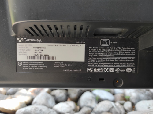 Monitor Para Pc Gateway Fpd2275w 22 Pulgadas Negro (Usado)