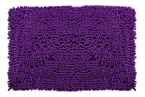 Tapete De Baño Shaggy Coral 50x80 Cm ! Color Violeta