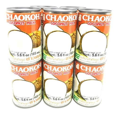Pack X12 Leche De Coco Chaokoh 165 Ml Saludable Tailandia
